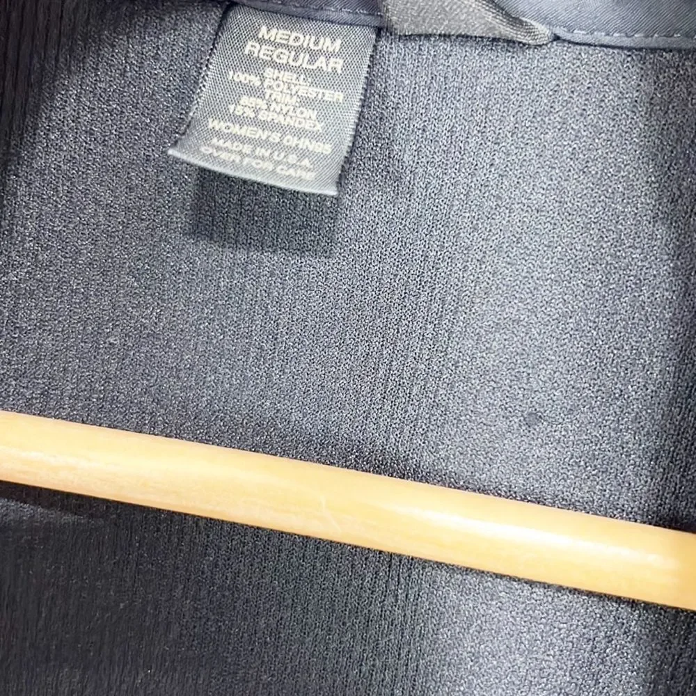 L.L. Bean Purple and Black Colorblock Fleece Vest Medium